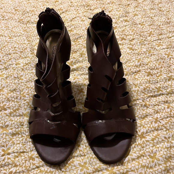 Cathy Jean Brazil brown leather heels size 7 - Picture 3 of 7